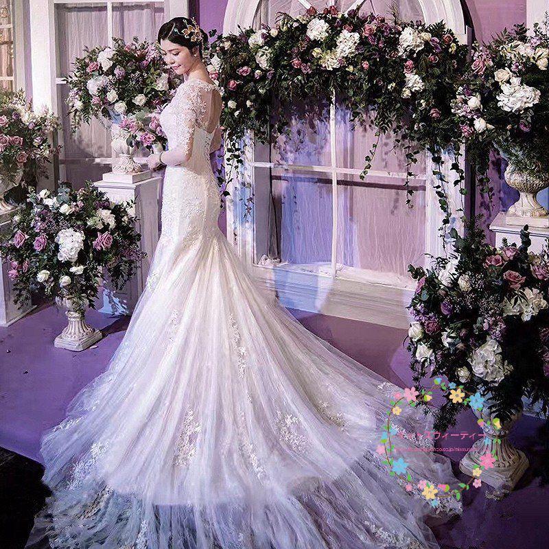 ウェディングドレス 二次会 結婚式 挙式 マーメイド ウエディングドレス 白 安い ウエディングマーメイドドレス 二次会