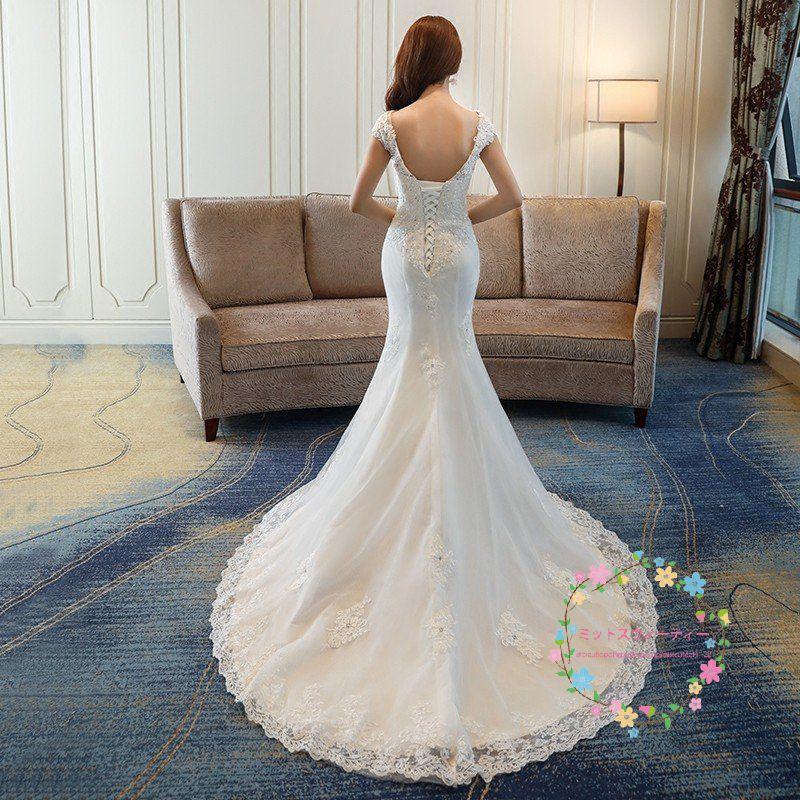 ウエディングドレス ウェディングドレス マーメイドラインドレス 白