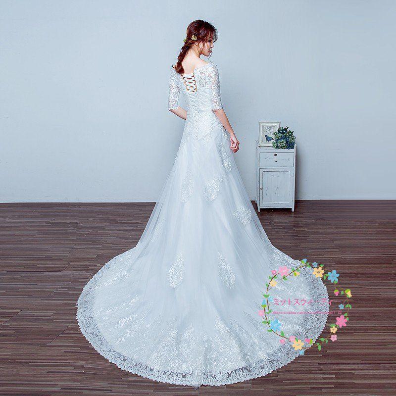 ウエディングドレス マーメイドラインドレス 白ドレス ベアトップ 二次会 安い 花嫁 結婚式 カクテルドレス パーティードレス ロングドレス wedding dress_3