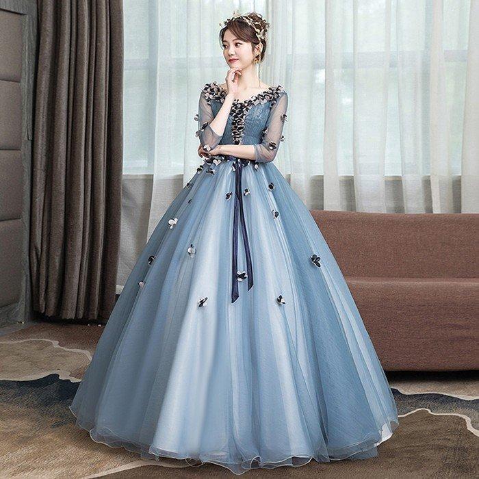 ウェディングドレス ロングドレス カラードレス 演奏会用ロングドレス