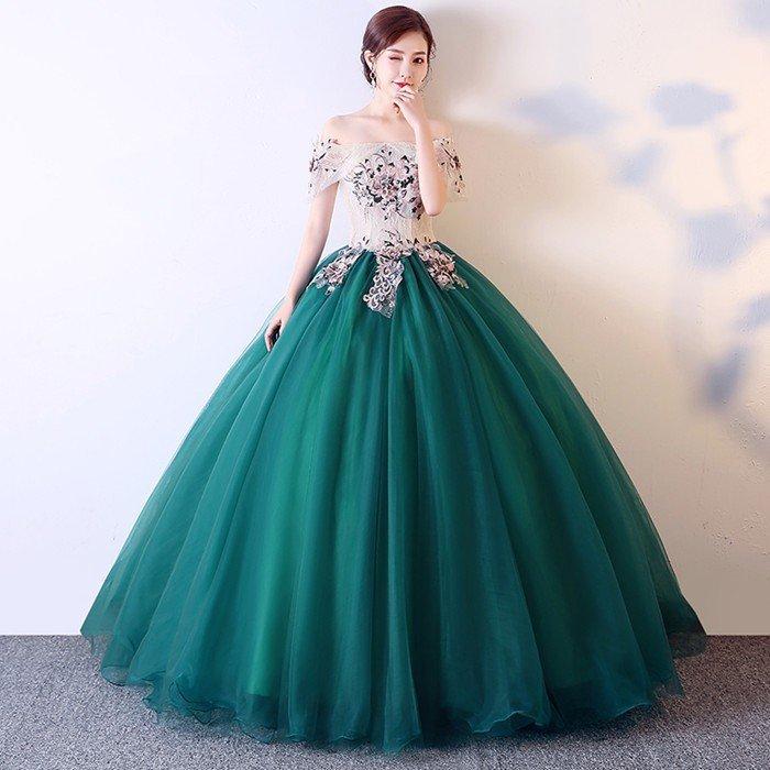ウェディングドレス ロングドレス カラードレス 演奏会用ロングドレス 演奏会 発表会 大きいサイズ 結婚式 パーティードレス 花嫁 二次会 袖付きの画像