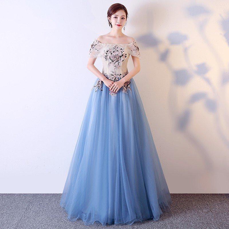 ウェディングドレス ロングドレス カラードレス 演奏会用ロングドレス 演奏会 発表会 大きいサイズ 結婚式 パーティードレス 花嫁 二次会 袖付きの画像