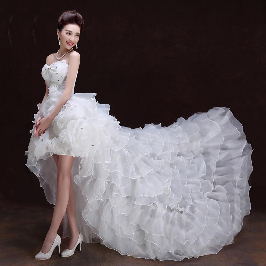 ウェディングドレス 安い トレーンドレス 前ミニ ウエディングドレス 二次会 エンパイア 花嫁 パーティードレス ロング 披露宴 ブライダル 結婚式 Aラインドレス Qdhchs041 ミットスウィーティー 通販 Yahoo ショッピング