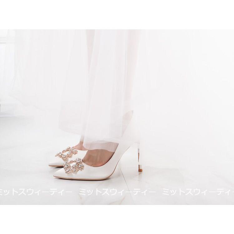 ウェディング シューズ 3色 パンプス レディースシューズ ウエディングシューズ 二次会 発表会 成人式 パーティーパンプス ブライダル靴 ハイヒール ピンヒール |  | 13