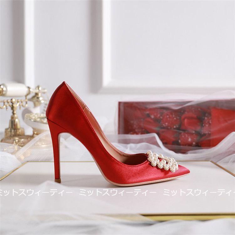 ウェディングシューズ パンプス ピンヒール レディースシューズ ウエディング シューズ 結婚式 花嫁 ブライダル 二次会 パーティー ハイヒール ポインテッドトゥ |  | 10