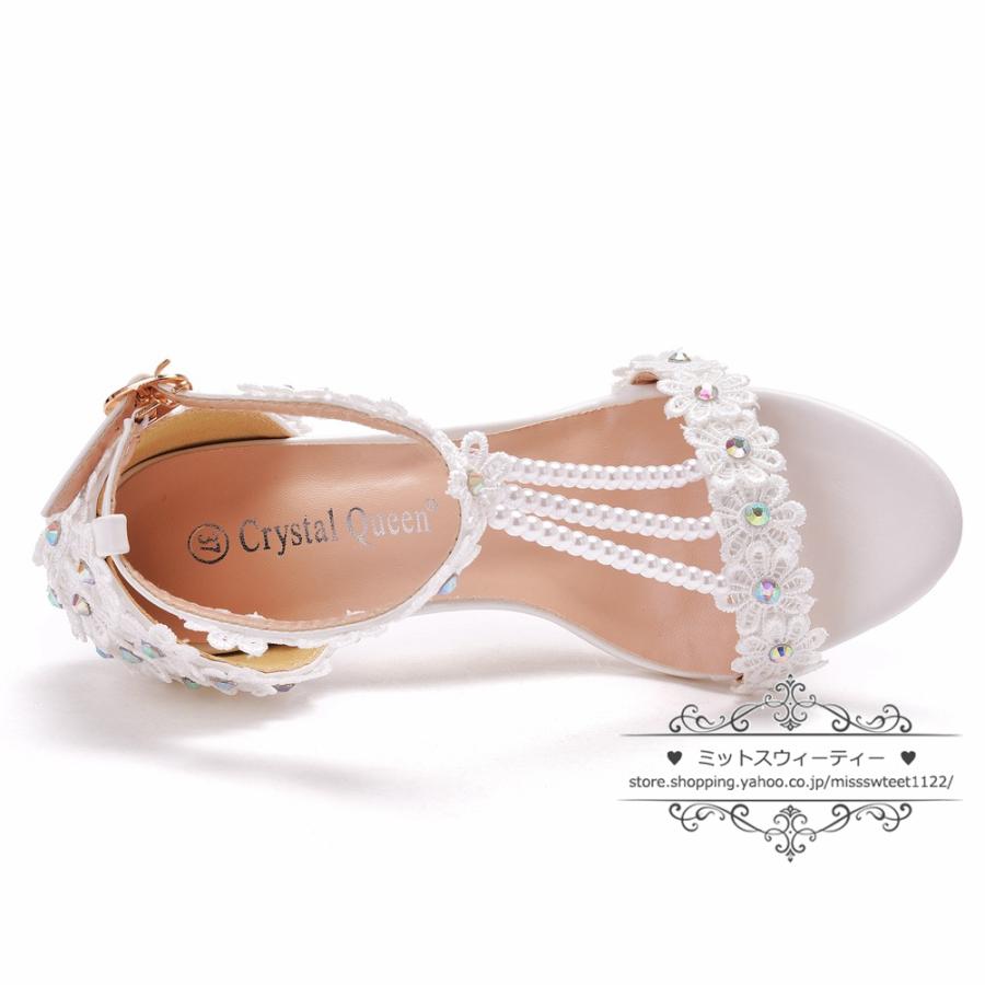 ウエディングシューズ ウェディングシューズ レディース靴 サンダル ハイヒール 結婚式 花嫁 ブライダル 二次会 パーティー 披露宴 ホワイト レース ピンヒール |  | 13