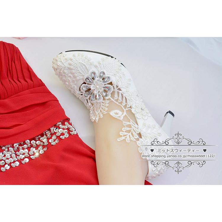 ウエディングシューズ 8cmヒール ウェディングシューズ レディース  