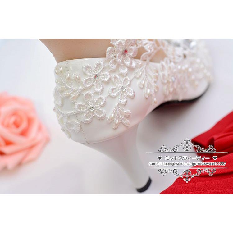 ウエディングシューズ 8cmヒール ウェディングシューズ レディース