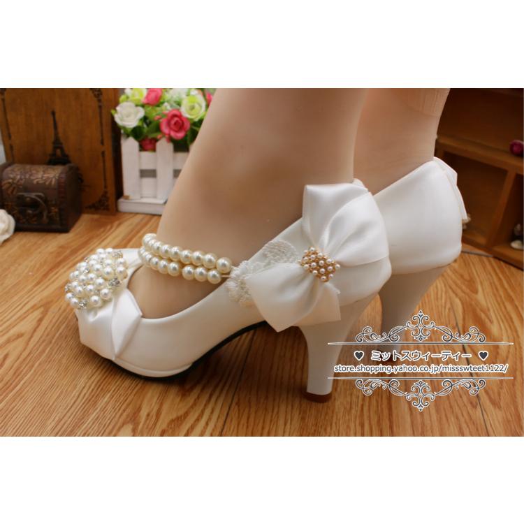 ウエディングシューズ 0.5/3/5/8cmヒール ウェディングシューズ パンプス ハイヒール フラットシューズ 結婚式 花嫁 ブライダル 二次会 パーティー 披露宴 |  | 09