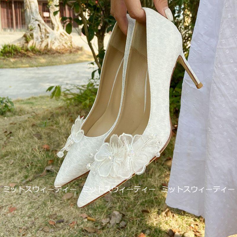 ウエディングシューズ レディース 靴 ホワイト シャンパン ブライダルパンプス 花嫁 二次会 結婚式 6cm 8cmヒール パーティーパンプス ハイヒール ピンヒール Sz25 ミットスウィーティー 通販 Yahoo ショッピング
