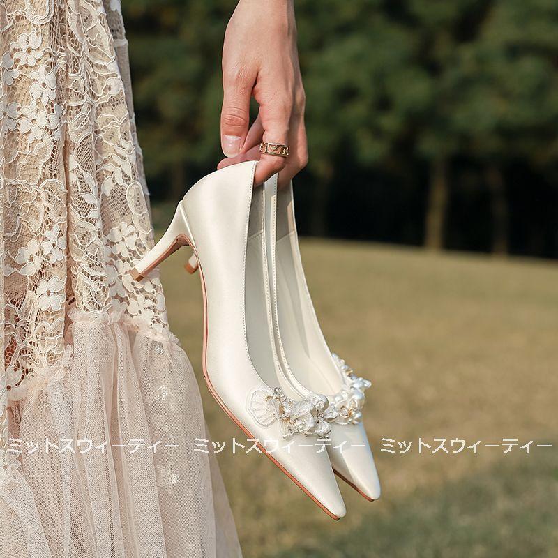ウエディングシューズ レディース靴 ブライダルパンプス ポインテッドトゥ 花嫁 二次会 結婚式 発表会 パーティーパンプス ハイヒール ピンヒール ウェディング Sz28 ミットスウィーティー 通販 Yahoo ショッピング