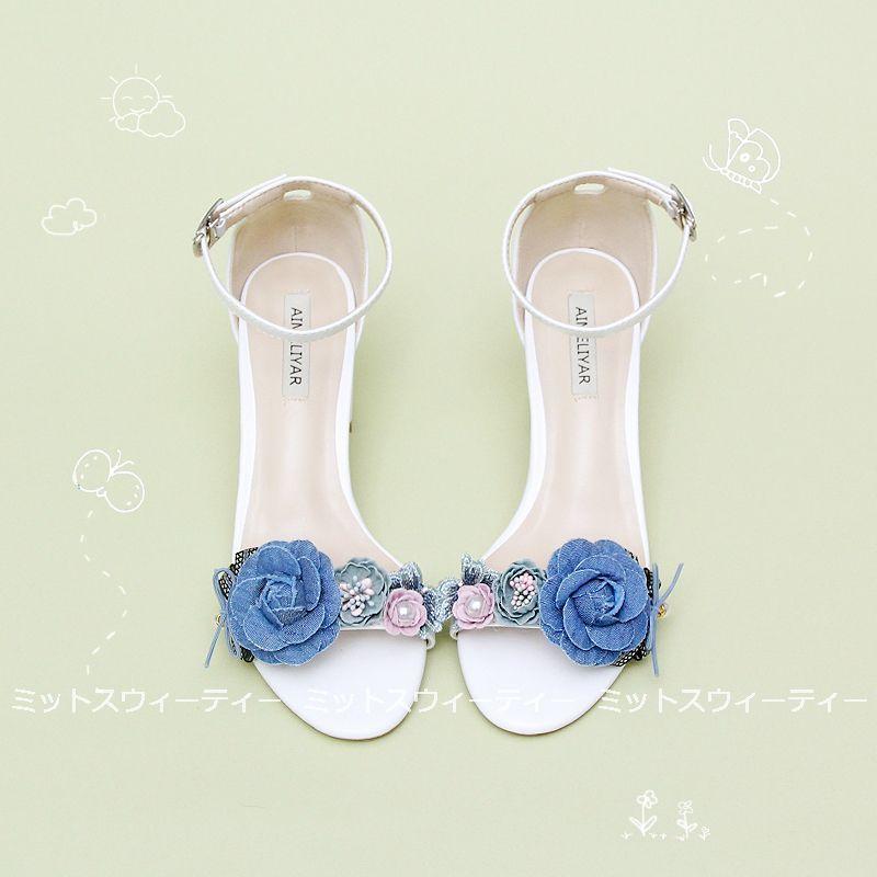 ウエディングシューズ?結婚式?ウェディング ハイヒール?二次会?パーティー フォマールサンダル?花嫁?2次会?披露宴?ブライダル ホワイト ブラック 太めヒール |  | 06