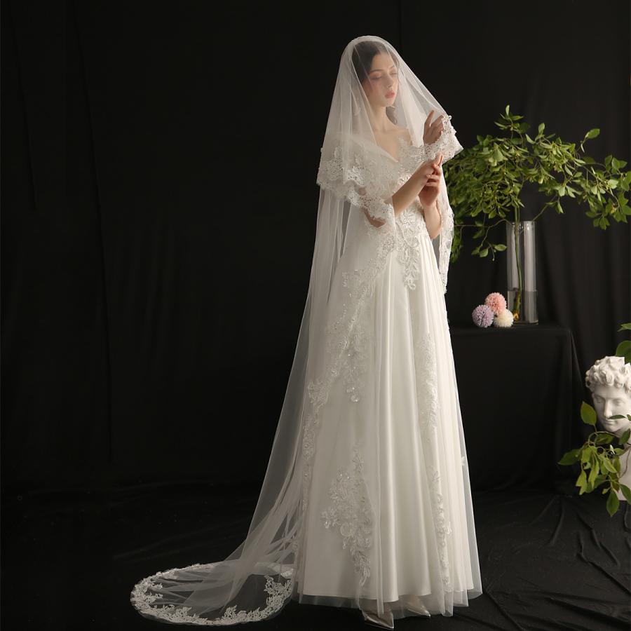 フェイスアップベール ウエディングベール ロングベール ベールダウン 結婚式 二次会 花嫁 披露宴 チャペルベール ブライダル ウェディングベール エレガント Vl11 ミットスウィーティー 通販 Yahoo ショッピング
