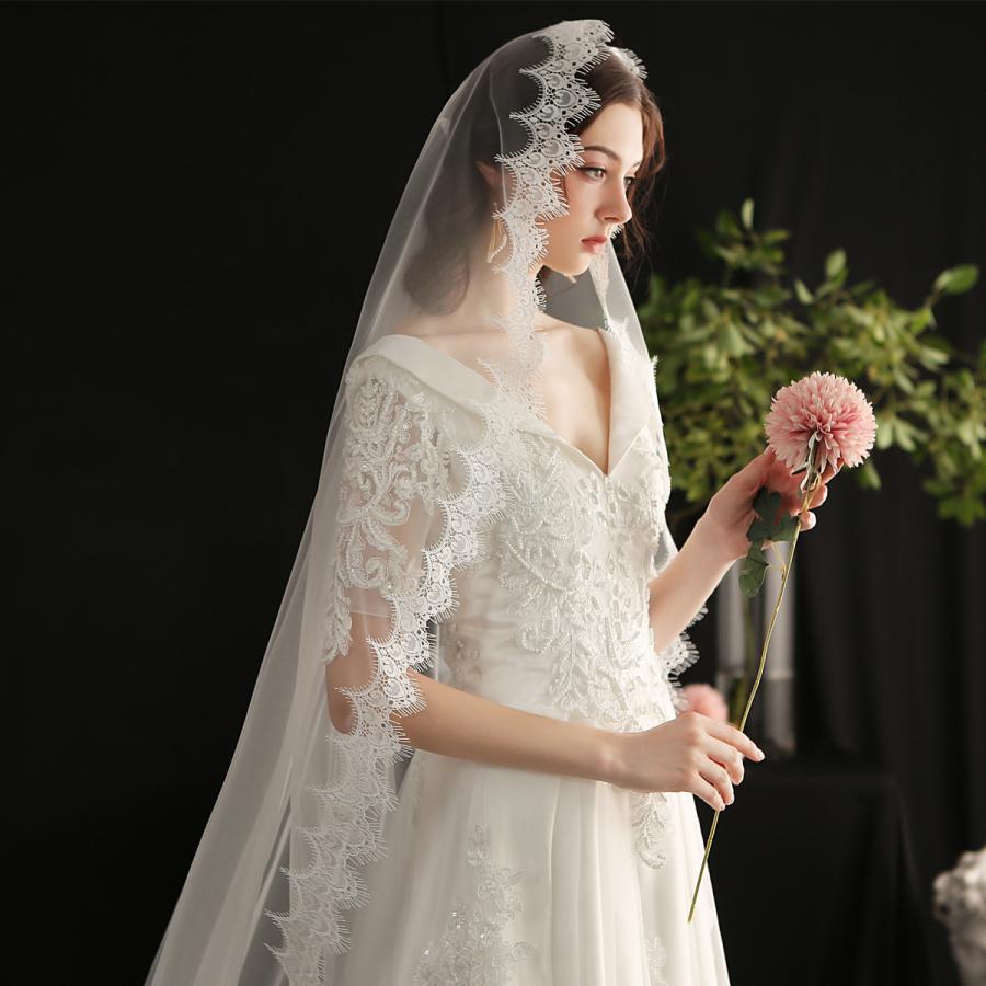 ウエディングベール マリアベール ロングベール 3m 花嫁ベール ウエディングベール マリアベール ロングベール 3m 花嫁ベール