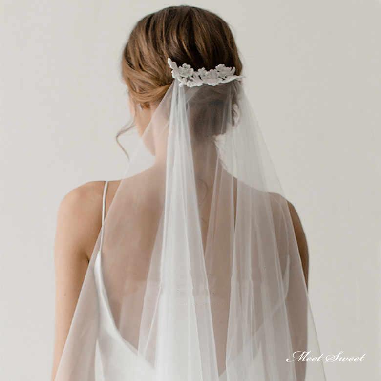 ウェディングベール コーム付き ロングベール ミドルベール ミディアム