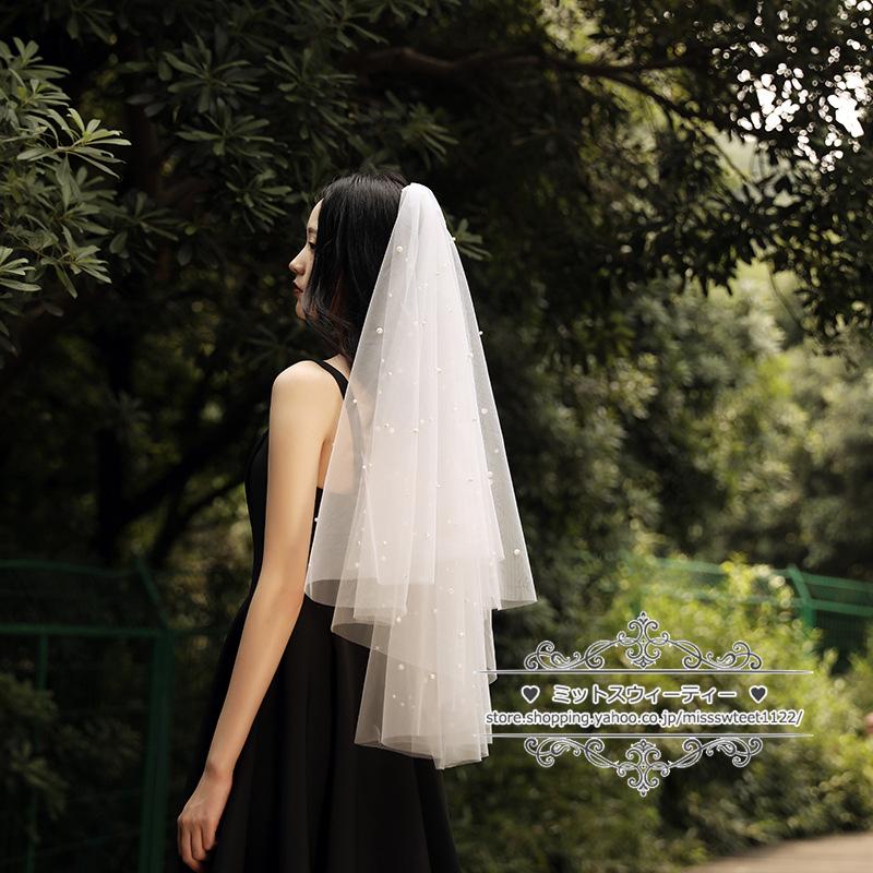 【限定値下げ中】2way ウェディングドレス（ベール付き） 限定値下げ！ウェディングドレス⭐️ベールダウンできるベール付き