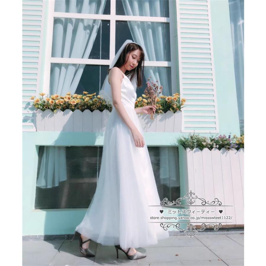 ウェディングドレス 二次会 結婚式 ブライダル ロングドレス チュール キャミソール 前撮り 海外挙式 花嫁 リゾートウェディング 記念撮影 ウエディングドレス Wd1025 ミットスウィーティー 通販 Yahoo ショッピング
