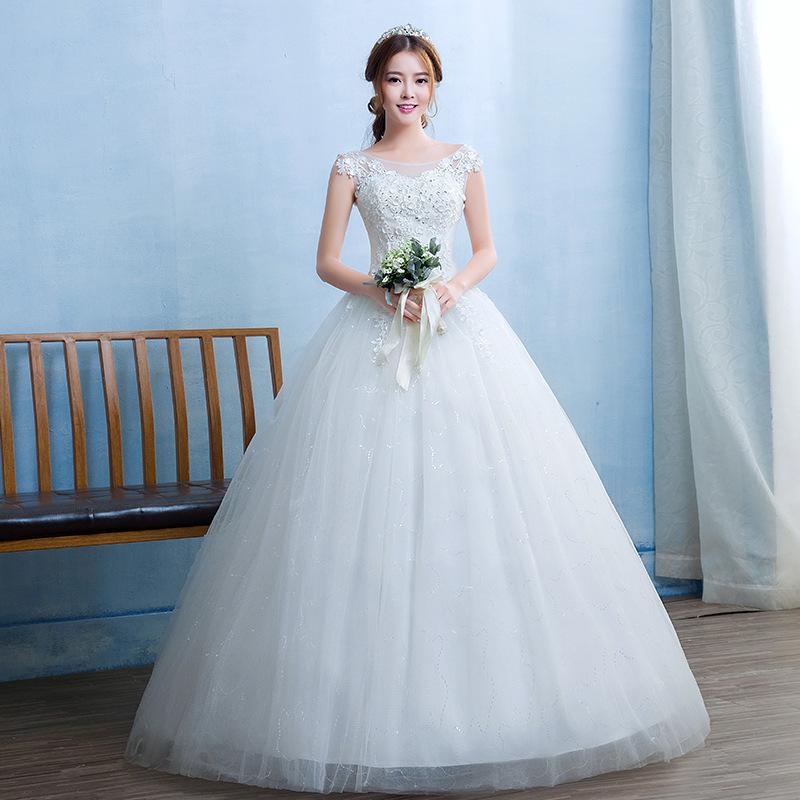 ウェディングドレス XXS-XXXL 二次会 結婚式 披露宴 ブライダル ロングドレス 半袖 花嫁 ウエディングドレス プリンセスライン クラシック 編み上げ 安い