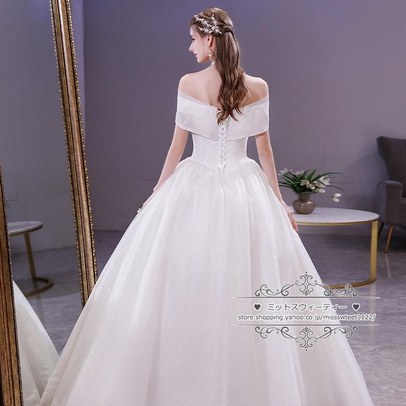 ウェディングドレス オフショルダー 二次会 結婚式 披露宴 ウェディングドレス オフショルダー 二次会 結婚式 披露宴