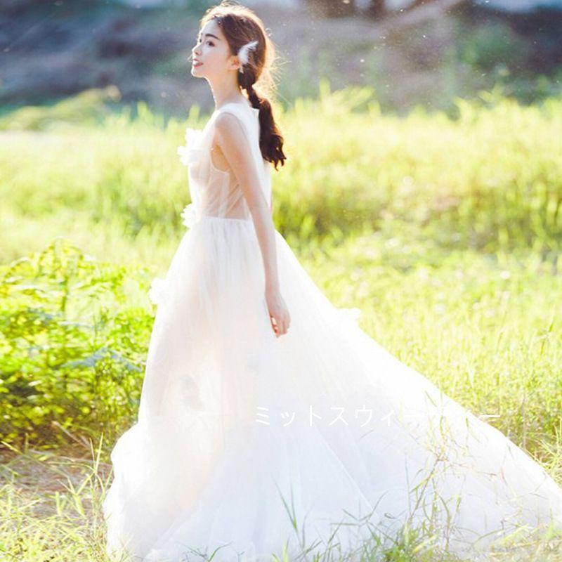 パーティードレス 結婚式 袖なし ロング丈 透かし感 ブライダル パーティードレス 結婚式 袖なし ロング丈 透かし感 ブライダル