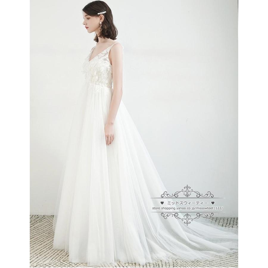 ウェディングドレス (マタニティ可) wd680yj】フラワーデザインエンパイア／マタニティドレス – ドレス