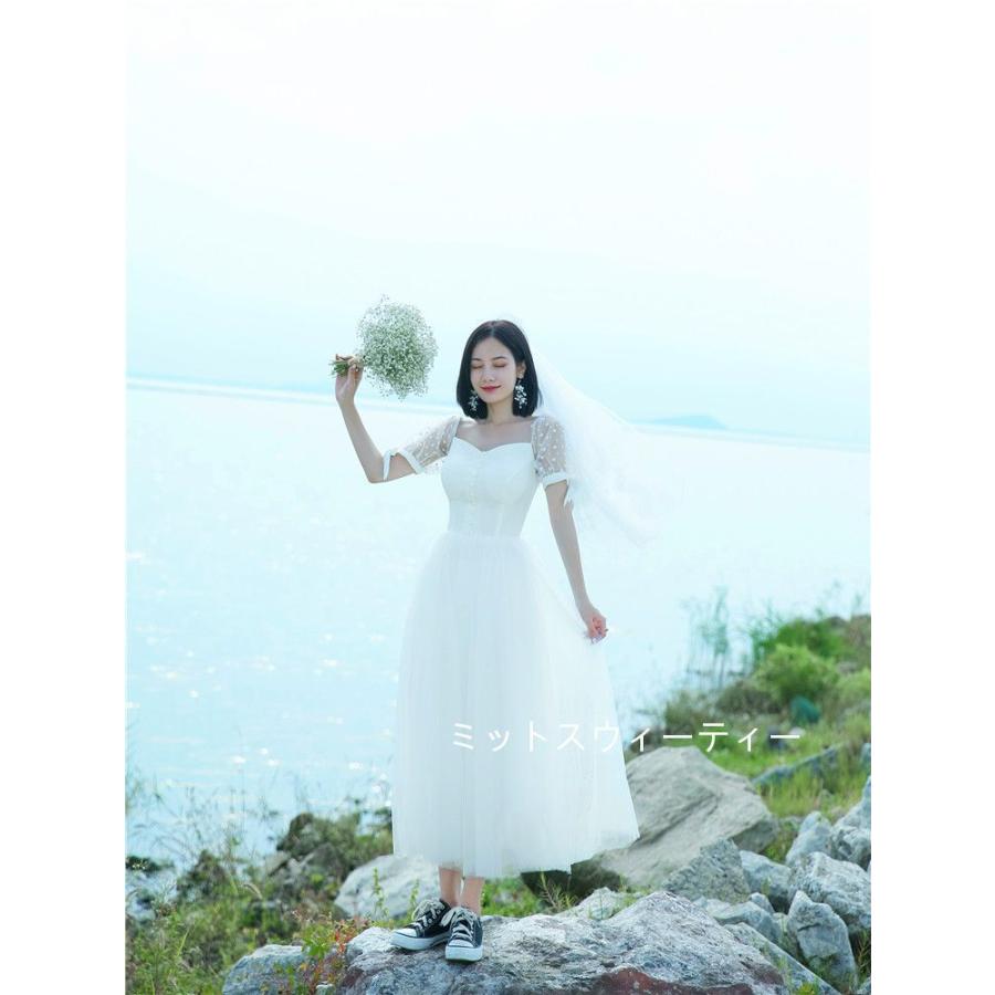 正規品，HOT】 ウエディングドレス リゾートウェディング 半袖