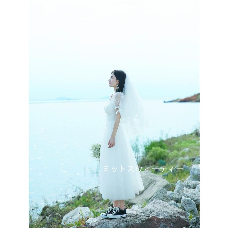 ウエディングドレス リゾートウェディング 半袖 ウェディングドレス 結婚式 二次会 ハネムーンフォト 白 披露宴 前撮り 後撮り 花嫁ドレス チュールスカート Wd128 ミットスウィーティー 通販 Yahoo ショッピング
