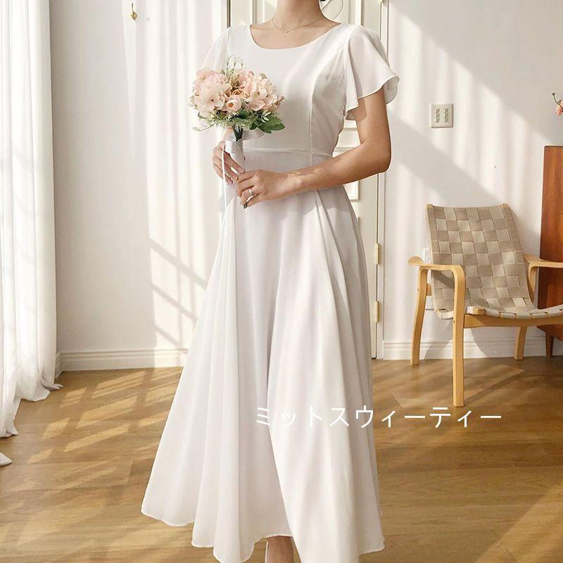 ウェディングドレス Aライン 花嫁スカート ホワイト マキシ丈 結婚式 ウェディングドレス Aライン 花嫁スカート ホワイト マキシ丈 結婚式