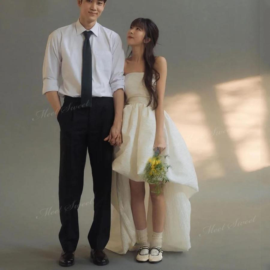 ウェディングドレス ミニ ショート丈 バルーン ミニドレス 二次会 結婚