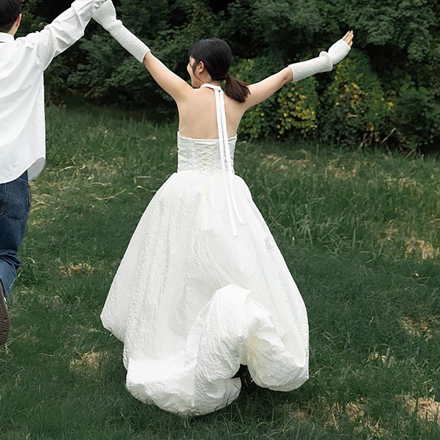 ウェディングドレス ミニ ショート丈 ミニドレス バルーン 二次会 結婚