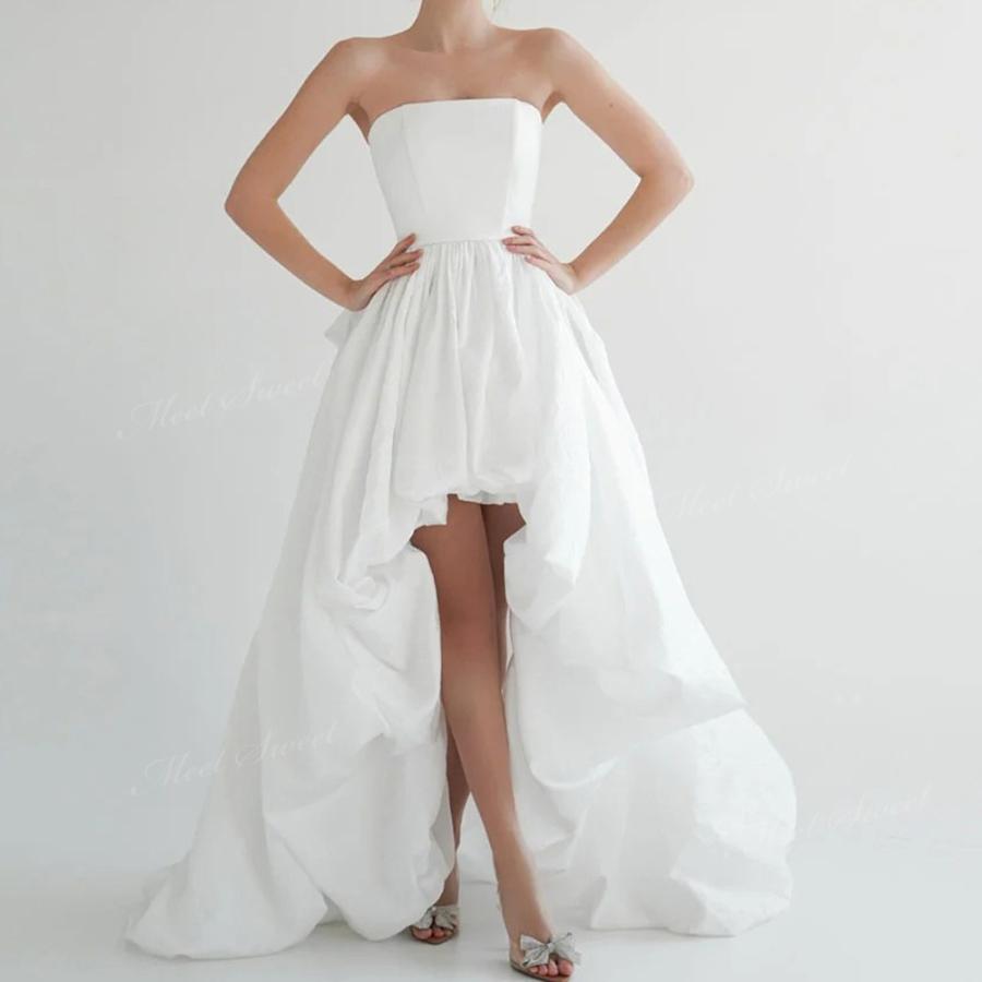 ウェディングドレス ミニ ショート丈 ミニドレス バルーン 二次会 結婚