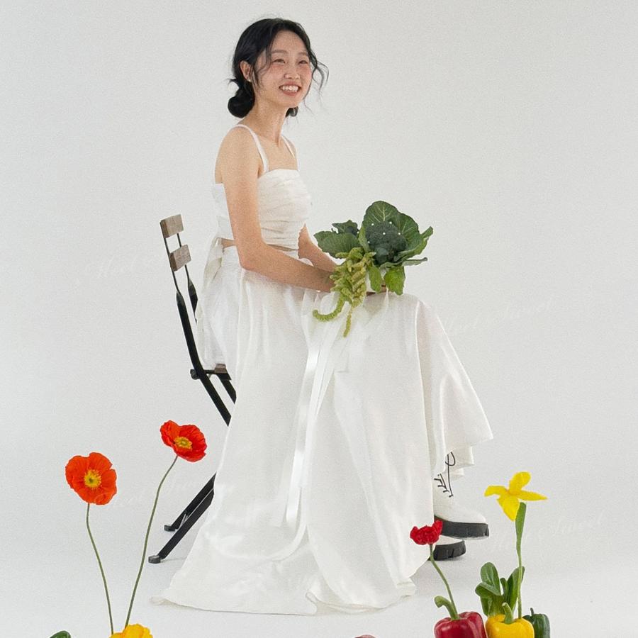 ウェディングドレス セパレート Aライン ロング ドレス 二次会 結婚式 