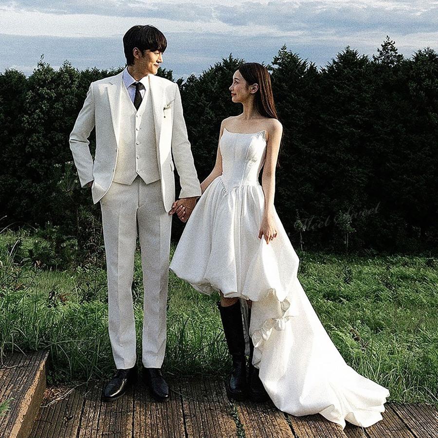ウェディングドレス ミニ ショート丈 ミニドレス バルーン 二次会 結婚 