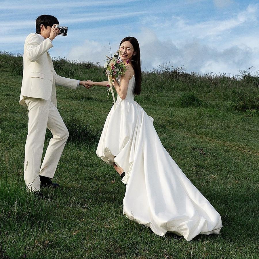 ウェディングドレス ミニ ショート丈 ミニドレス バルーン 二次会 結婚