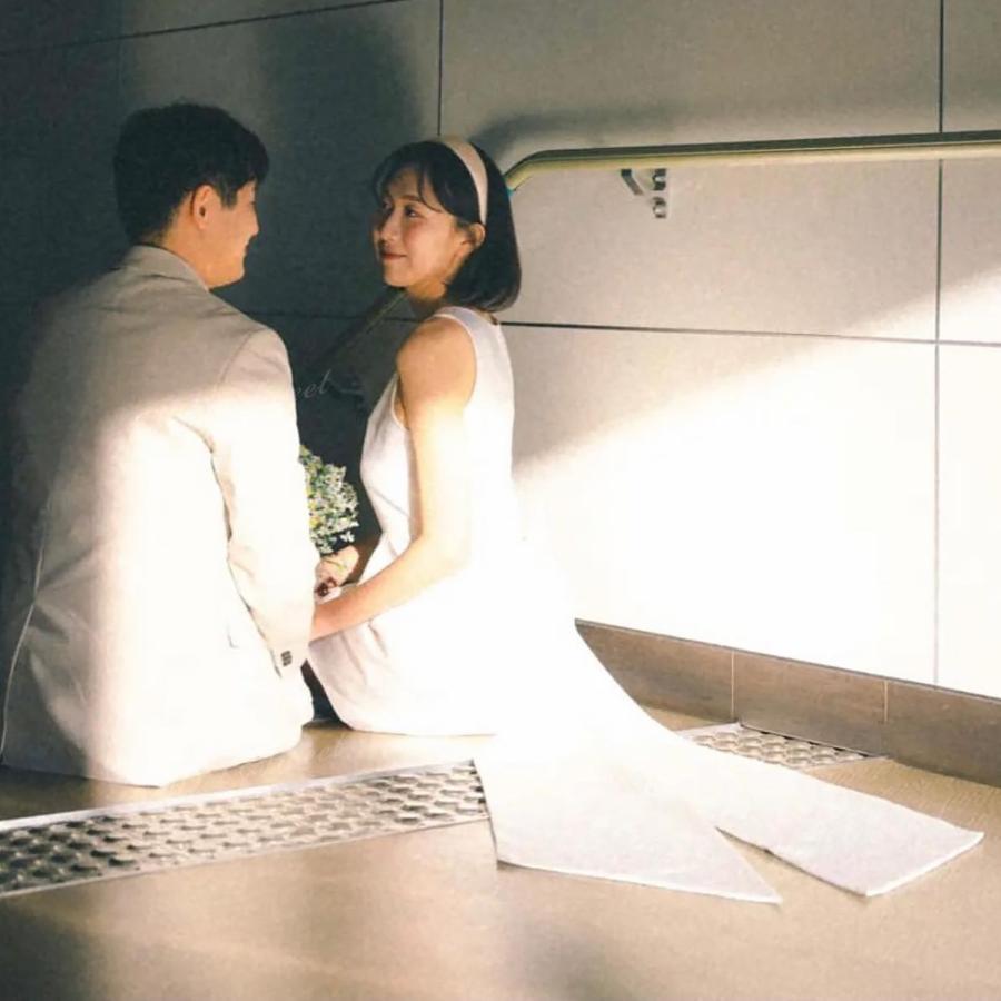 ウェディングドレス リボン ミニ ショート丈 ミニドレス 二次会 結婚式