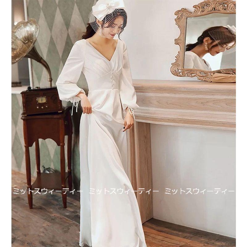 21新作 ウェディングドレス Aラインドレス 長袖 ウエディングドレス 二次会 花嫁 パーティードレス 披露宴 二次会ドレス 結婚式 ロングドレス レストランウェディング 高知インター店 Www Skylanceronline Com