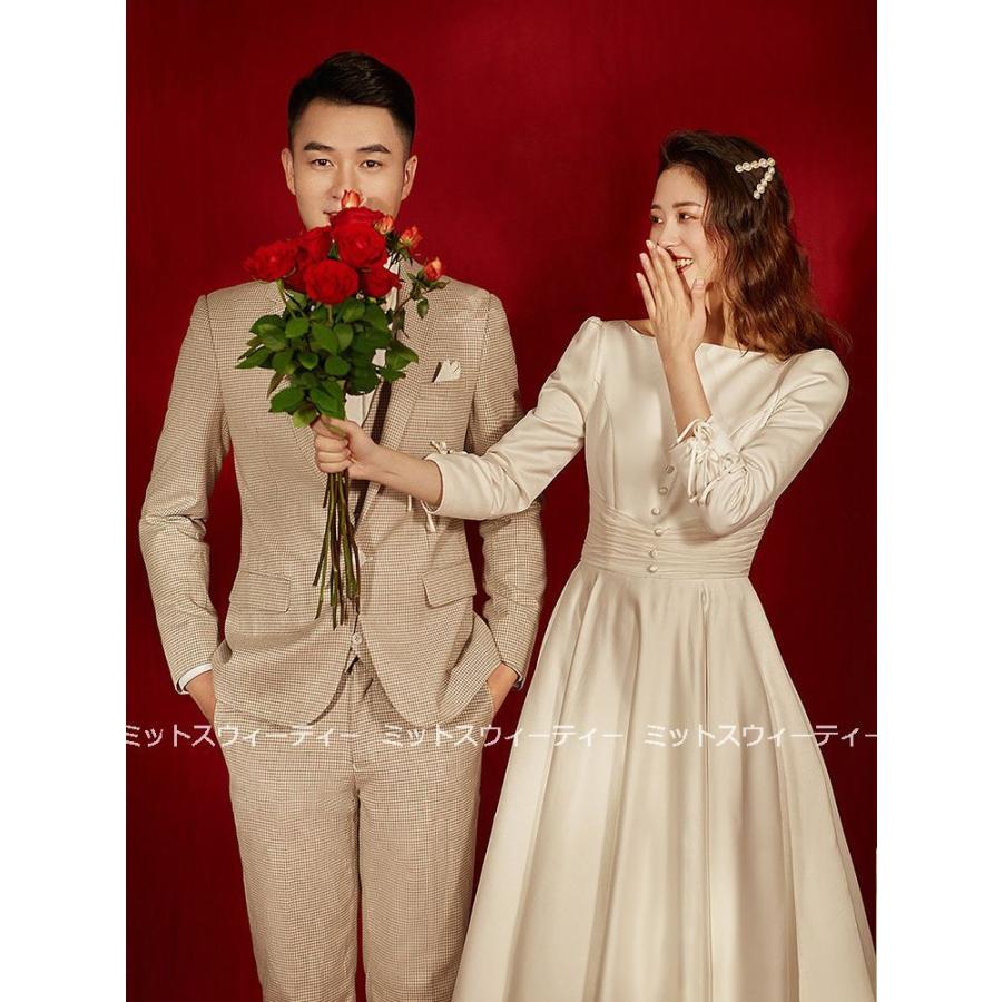 ウエディングドレス 長袖ドレス 二次会 ウェディングドレス aラインドレス 花嫁 結婚式 ブライダル 披露宴 ロングドレス 秋冬 エレガント 大人 小柄な花嫁に ウエディングドレス 長袖ドレス 二次会 ウェディングドレス aライン