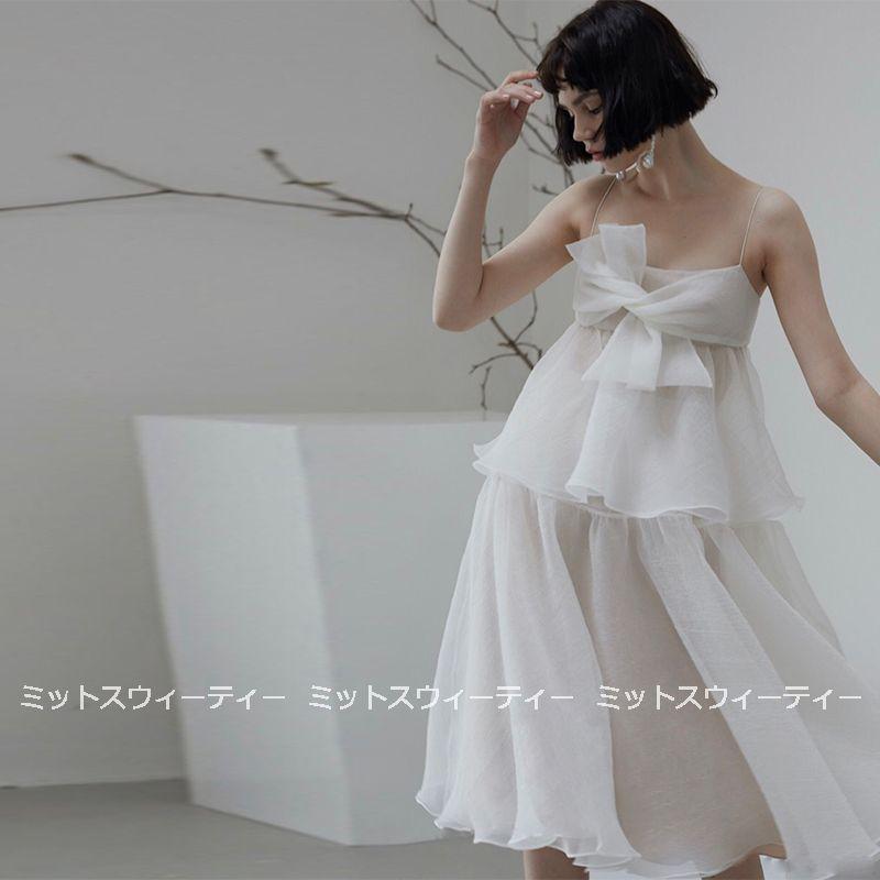 ウェディングドレス ビスチェ 二次会 白 花嫁 ミニドレス エンパイアライン 可愛い 海外挙式 パーティードレス 披露宴 ブライダル 結婚式 演奏会 大きいサイズ Wd310 ミットスウィーティー 通販 Yahoo ショッピング