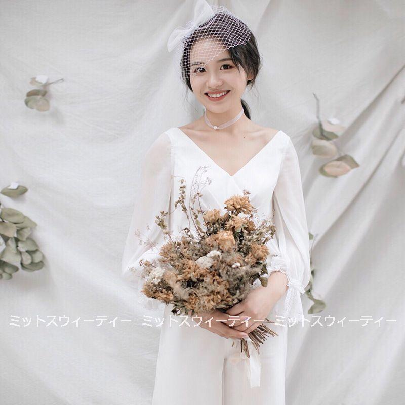 ウェディングドレス ワイドパンツ オールインワン 二次会 花嫁 ウェディングドレス ワイドパンツ オールインワン 二次会 花嫁