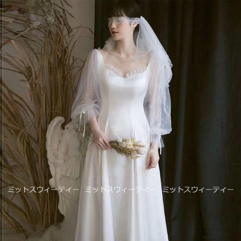 最高の ウェディングドレス 二次会 花嫁 白 Aラインドレス 海外挙式 パーティードレス 披露宴 ブライダル 結婚式 ロングドレス 演奏会 エレガント 上品 大きいサイズ 日本全国送料無料 Www Doctor Plan Com