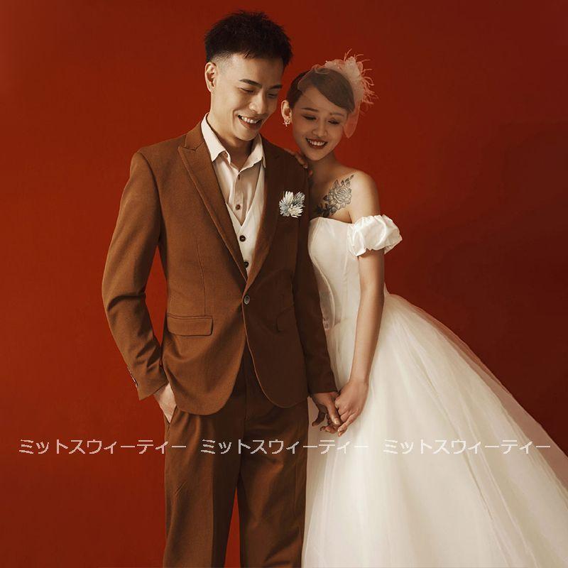 ウエディングドレス 結婚式 二次会 aラインドレス チュール 花嫁 白 大きいサイズ 挙式 パーティードレス 披露宴 ブライダル ロングドレス 演奏会 オフホワイト_1