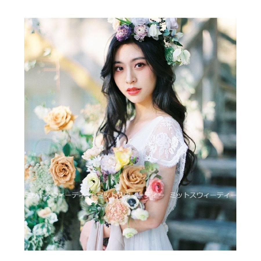 ウエディングドレス 花嫁 白 二次会 aライン チュール ふわふわ ロングドレス 結婚式 ブライダル 大きいサイズ パーティードレス 海外挙式 演奏会 披露宴 撮影_6