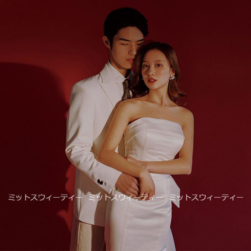 ウェディングドレス 白 結婚式 ロングドレス Aライン ビスチェ 海外挙式 花嫁 二次会 大きいサイズ パーティードレス 披露宴 ブライダル フォトウェディング_1