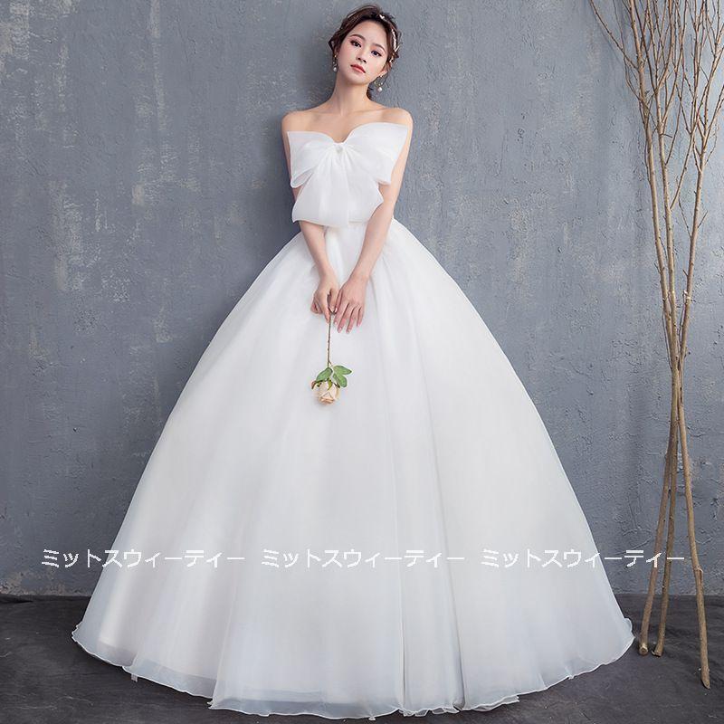 ウエディングドレス リボン 結婚式 二次会 花嫁 プリンセス ウエディングドレス リボン 結婚式 二次会 花嫁 プリンセス