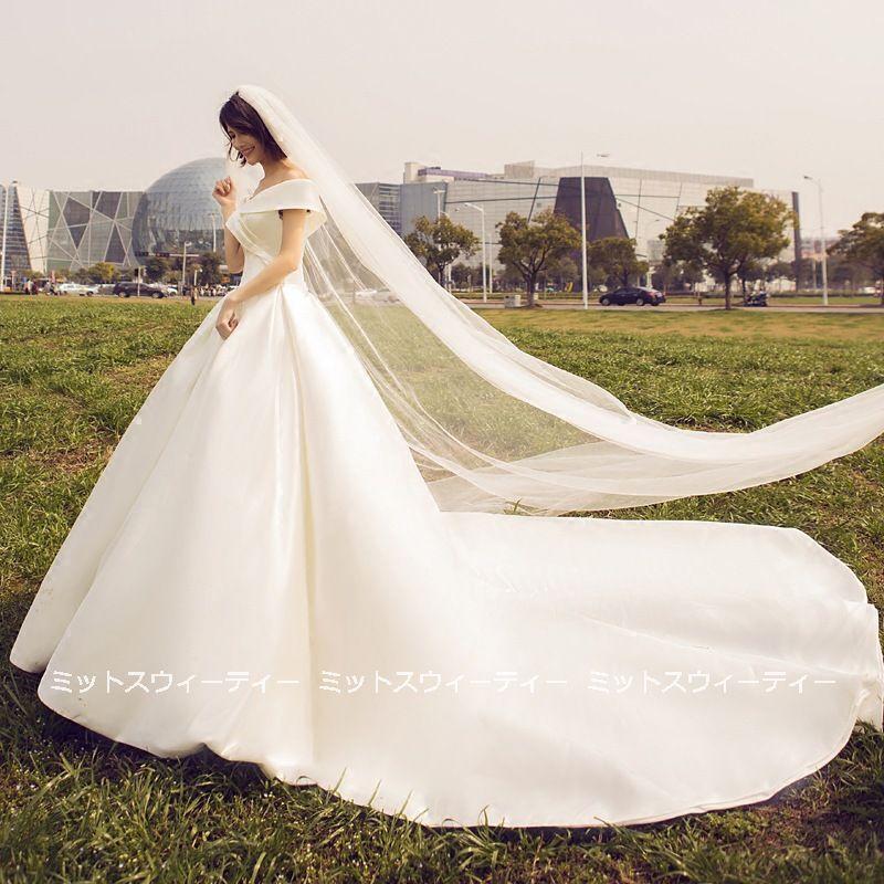 ウエディングドレス サテン 結婚式 aライン プリンセスドレス ウエディングドレス サテン 結婚式 aライン プリンセスドレス