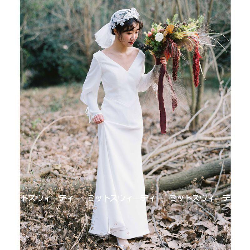 楽天市場 ウェディングドレス ロングドレス 結婚式 長袖 ウエディングドレス 二次会 花嫁 前撮り エレガント サテン ホワイト リゾート ワンピース ハネムーンフォト Wd524 ミットスウィーティー 通販 Yahoo ショッピング 超激安 Www Doctor Plan Com