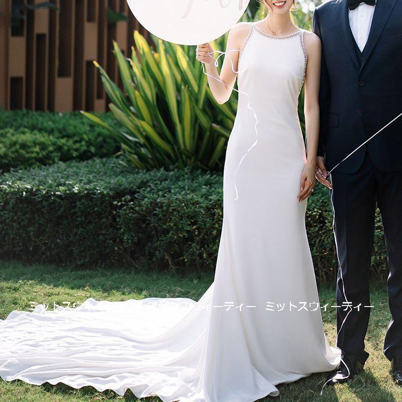 39 割引21激安通販 ウェディングドレス結婚式披露宴サテンロングドレス二次会前撮りパーティーホルターネック ワンピース ドレス レディース服 Coyoterungolf Com