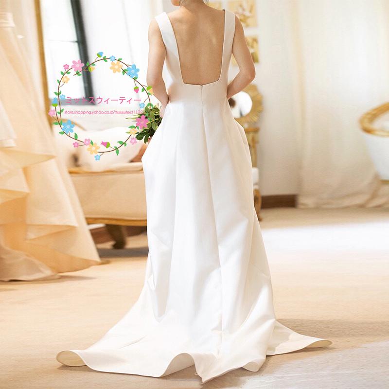 ウェディングドレス ビスチェドレス ウエディングドレス ロングドレス バックレス 背中開き 前撮り 後撮り 披露宴 結婚式 二次会 演奏会 発表会 海外挙式 Wd56 ミットスウィーティー 通販 Yahoo ショッピング