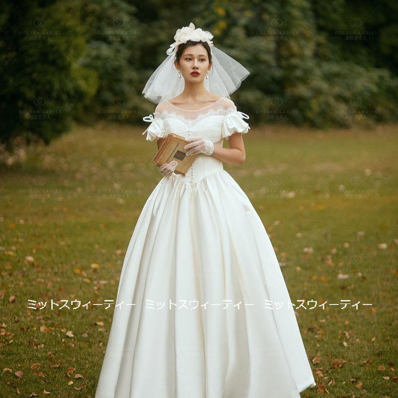 ウエディングドレス ロングドレス 二次会 花嫁 パーティドレス 結婚式 ウェディグドレス リゾートウエディング 前撮り サテン フランス風 ロマンチック 後撮り :wd606:ミットスウィーティー - 通販 - Yahoo!ショッピング ウエディングドレス ロングドレス 二次会 花嫁 パーティドレス 結婚式 ウェディグドレス リゾートウエディング 前撮り サテン フランス風 ロマンチック 後撮り :wd606:ミットスウィーティー - 通販 - Yahoo!ショッピング
