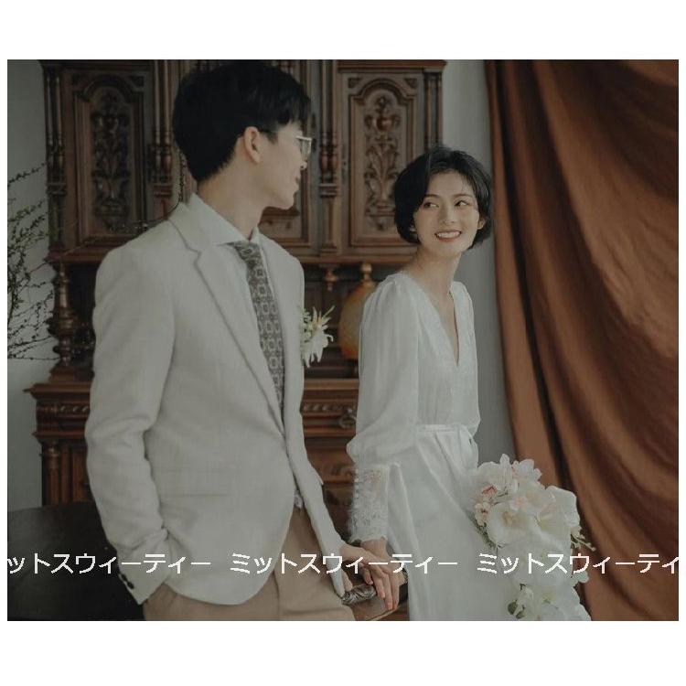 大特価放出 ウェディングドレス 二次会 前撮り 海外挙式 花嫁 エンパイアドレス 結婚式 ブライダル パーティードレス 大きいサイズ カジュアル 長袖 ハウスウェディング Aライン サイズ S Newlon Dpsk12 Org